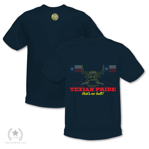 Texian pride that's no bull on a navy t-shirt