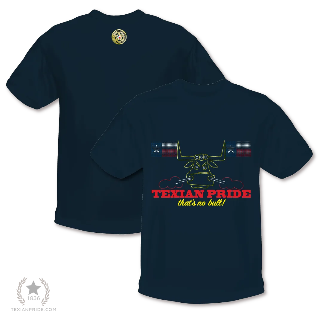 Texian pride that's no bull on a navy t-shirt