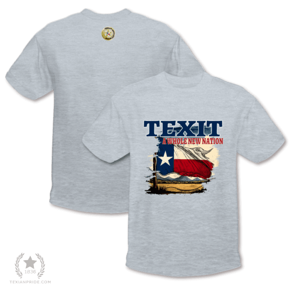 TEXIT: A whole new nation on a grey heather t-shirt