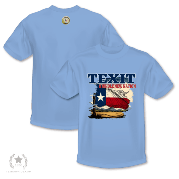 TEXIT: A whole new nation on a sky blue t-shirt